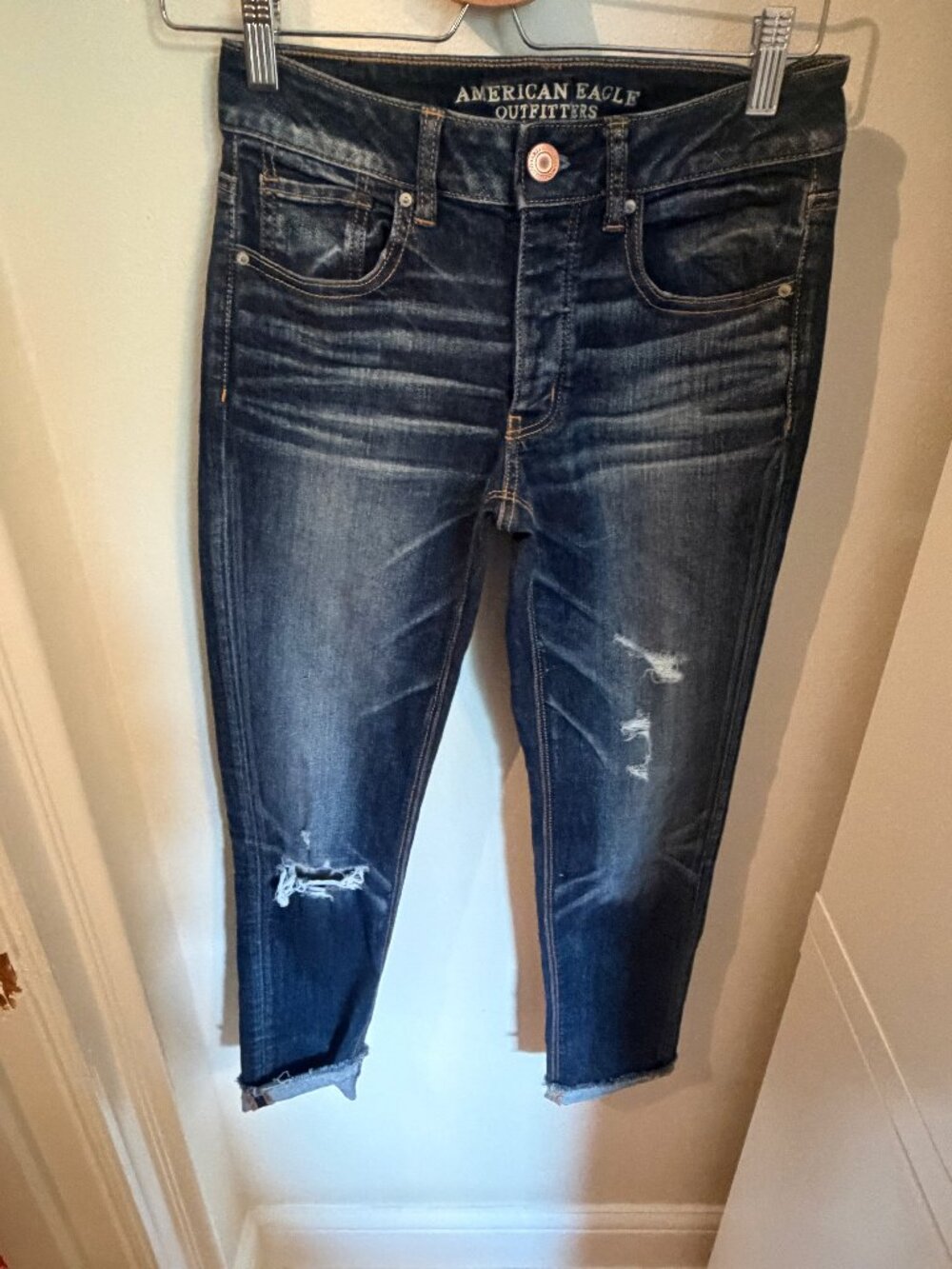 American Eagle 00 Tomgirl Medium-Dark Wash Jeans